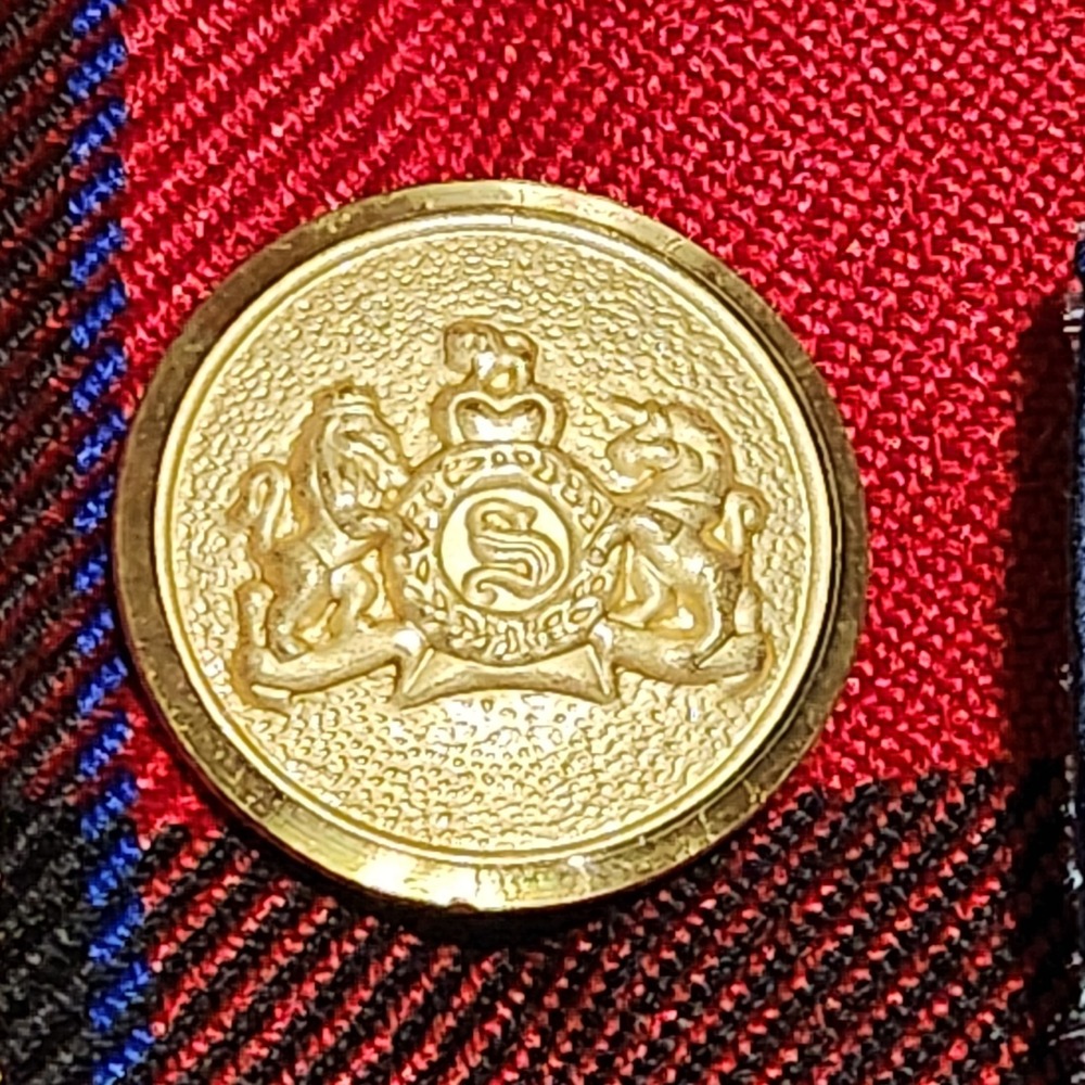 Set of 8 NEW Gold Tone Buttons for Blazer LION UNICORN CREST letter S Stafford